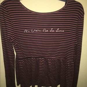 Urban Outfitters Peplum Striped Top